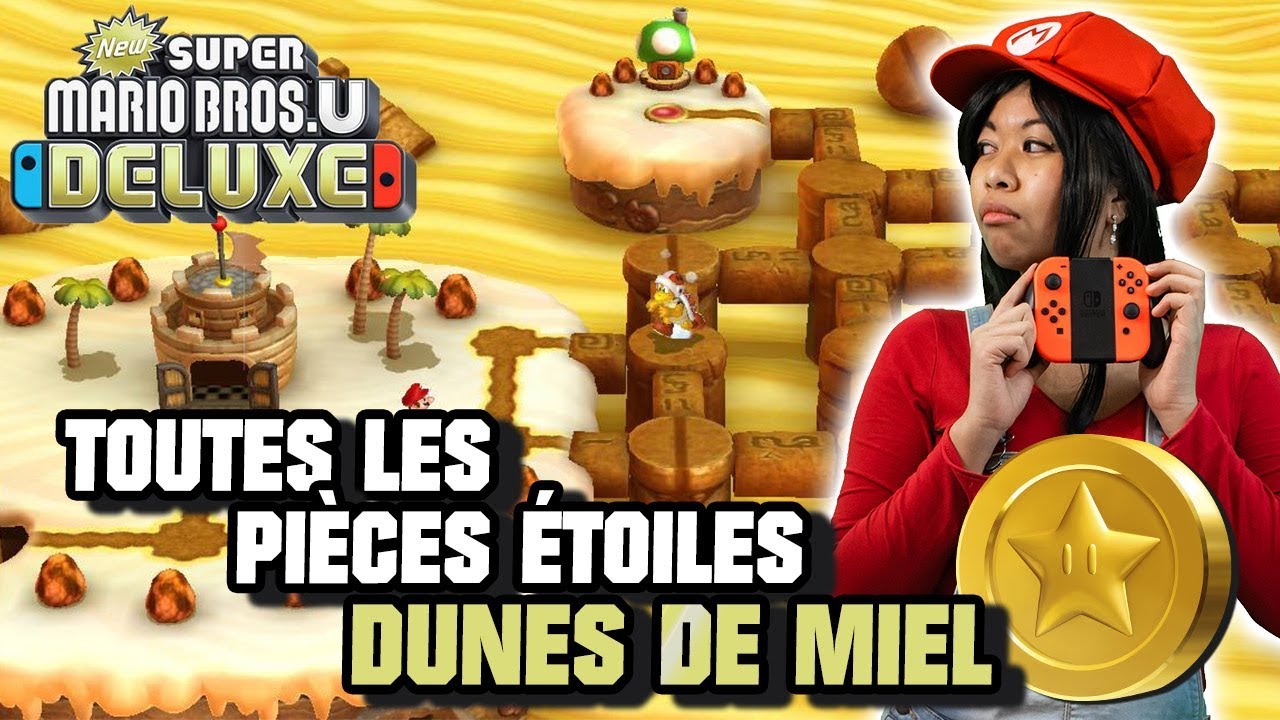 NEW SUPER MARIO BROS U DELUXE PIECE ETOILE DES DUNES DE MIEL YouTube