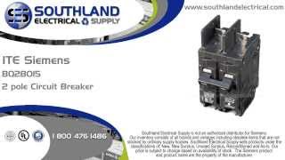 ITE Siemens BQ2B015, 15 Amp, 2 Pole Circuit Breaker