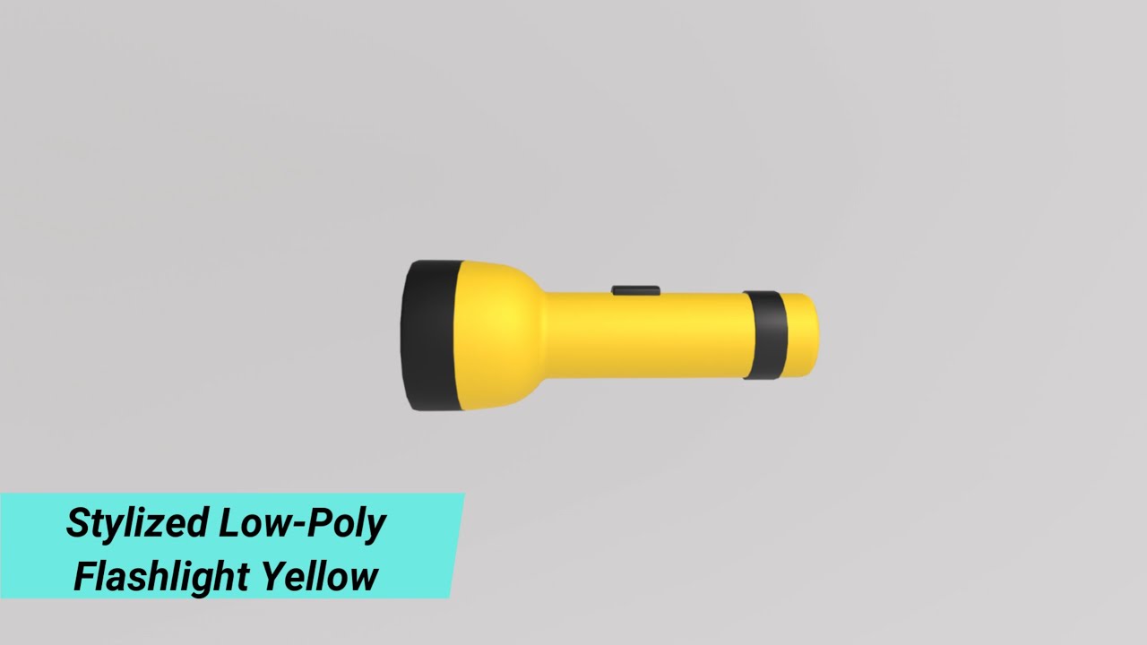 Stylized Low-Poly Flashlight
