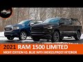 2021 RAM 1500 Limited: Night Edition vs. Blue Indigo/Frost Интерьер | Новые аксессуары