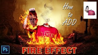 Burning face fire effect photo manipulation in photoshop cc 2017 tutorial[ Hindi] | photo editor screenshot 4