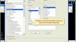 How to use IF function in AutoCAD fields.