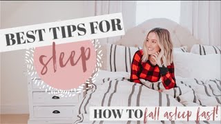 BEST TIPS FOR FALLING ASLEEP FAST | Bedtime Routine Tips | Becca Bristow