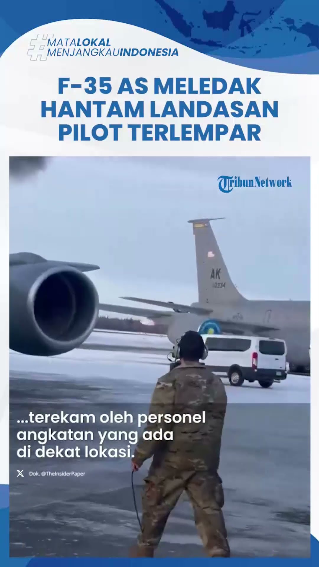 Bocor! Video Detik-detik Jet Tempur F-35 AS Jatuh dari Langit Hantam Landasan Pacu, Pilot Terlempar