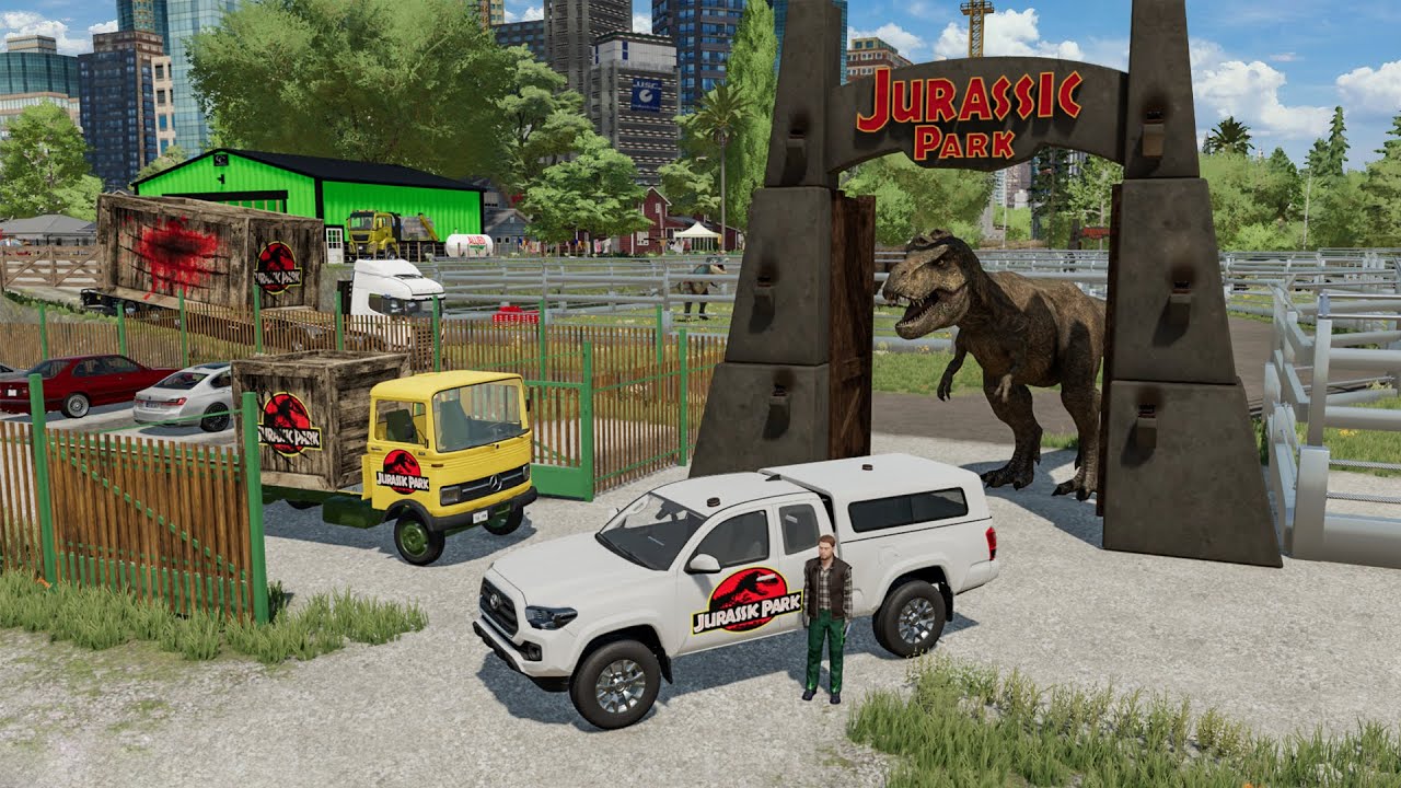 Jurassic Park à 35.000.000€ plein de DINOSAURES (Ouverture du parc, transport des T-REX en camion)