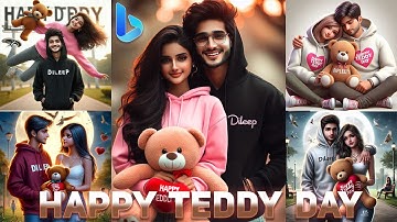Happy Teddy Day Ai couples name images Create | Bing image creator | Valentine Week | Learn Ai