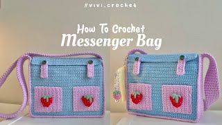 How To Crochet Strawberry Messenger Bag