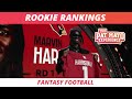 2024 fantasy football rookie rankings  cheap underdog best ball wr stacks and backup rbs