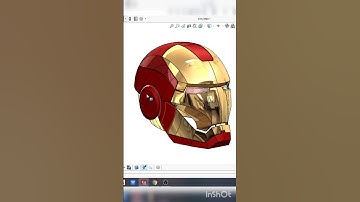 Iron Man Mask Design In Solidworks| Mechanical | #Shortsvideo