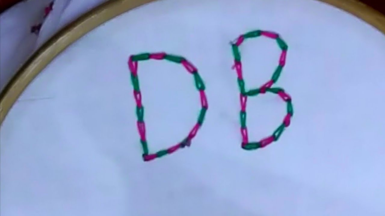 Magic chain stich design /Double color Hand embroidery. (Telugu