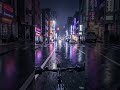 POV: Cycling in Rainy Neon City Streets #bikeride #cycling #pov #viral #shorts