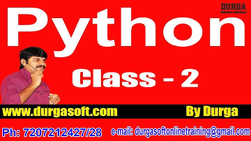 Learn Python Programming Tutorial Online Training by Durga Sir On 28-04-2018 @ 7AM