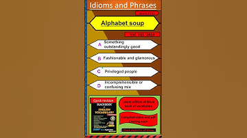 Idioms and phrases | Alphabet soup | Black book of English vocabulary |