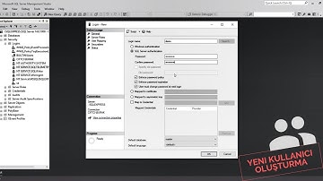 Microsoft SQL Server 2017 Kullanıcı Oluşturma