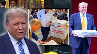 Delivery: Trump Visits Nyc Fire Station And Brings Pizza