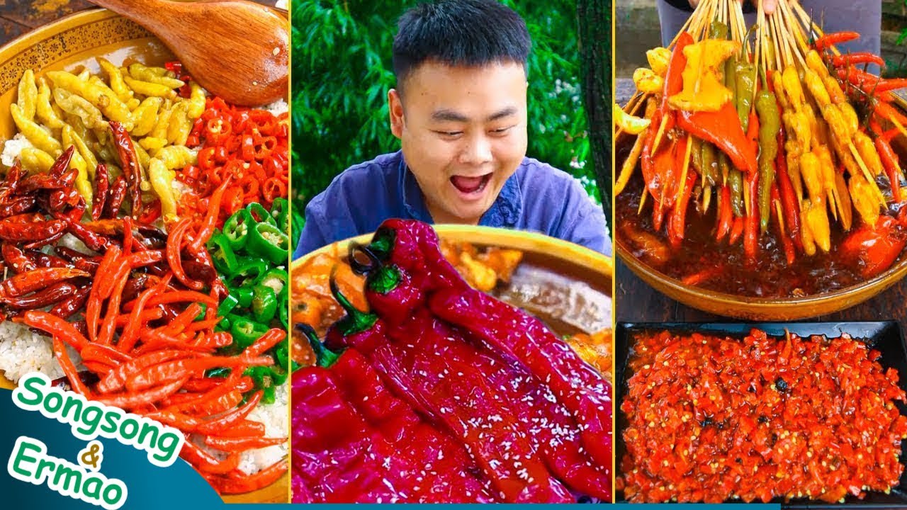 Super Spicy Foods Challenge! I can't live without chili | Weird Chinese Foods | TikTok Funny Vi