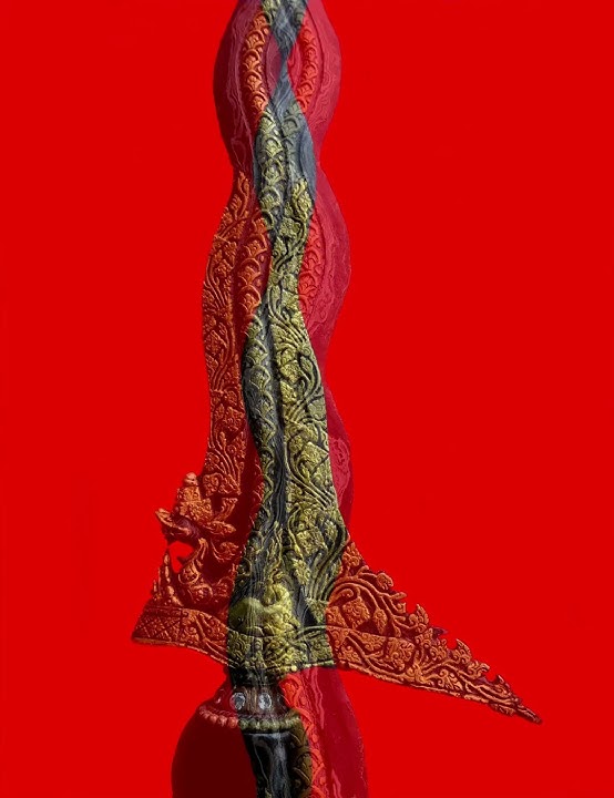 Keris Kyai Naga Sasra Luk 13 Emas Asli