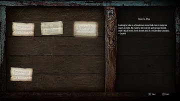 NOTICES: Need a Man (Witcher 3 In-Game Lore Read Aloud)