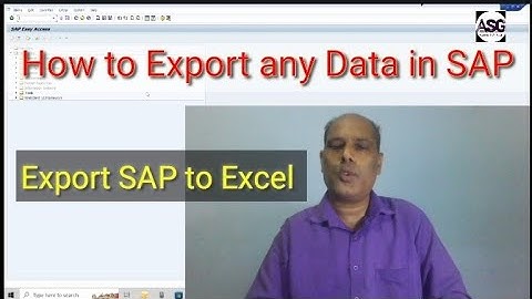 How to Export in SAP | Export in Excel | SAP | SAP course | Ledger | GL | Vender | Customer | Excel
