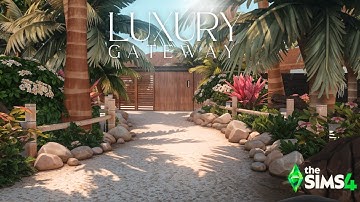 The sims 4 - Luxury Beach Gateway - Relaxing Speed Build (ASMR)