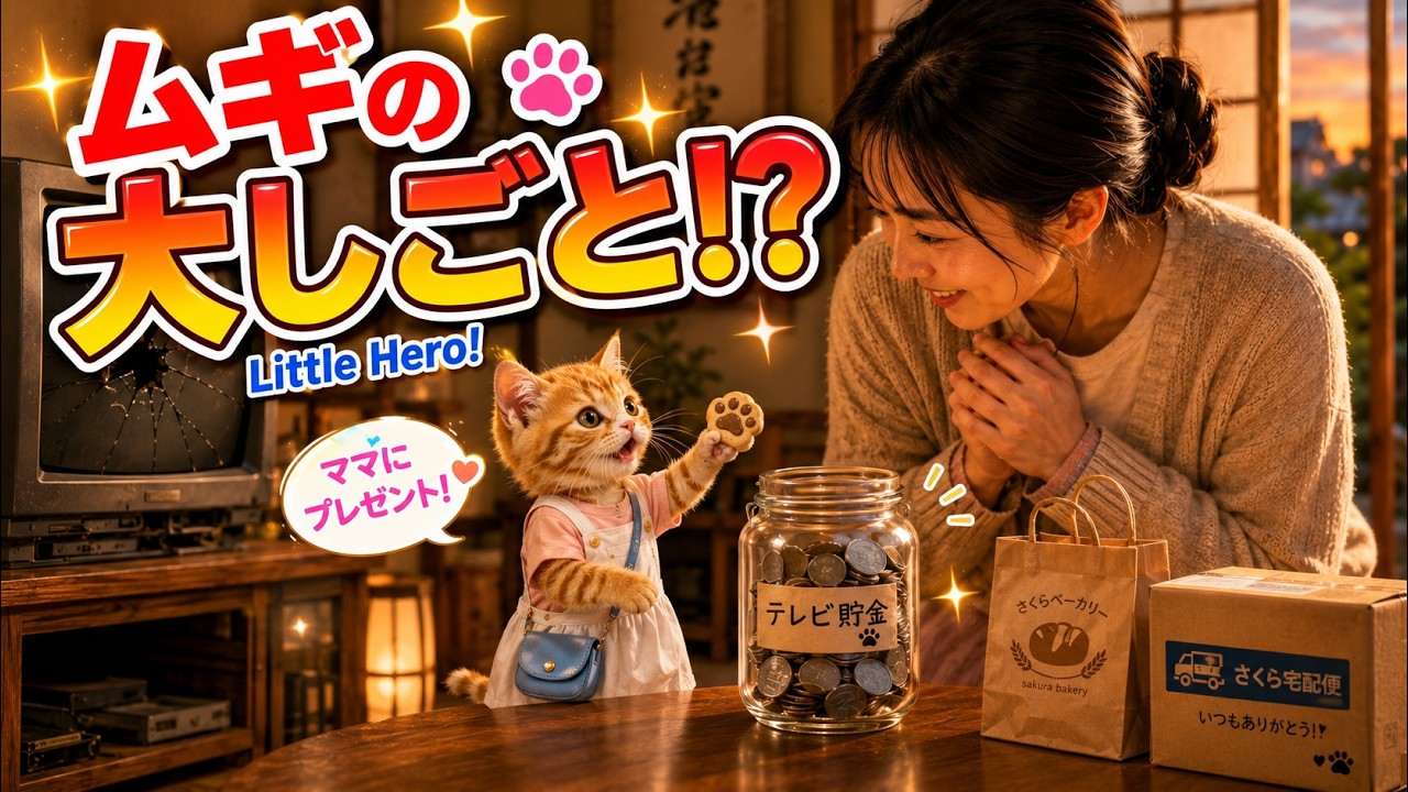 Heartwarming] Kokonyan sells candy apples at a festival stall for