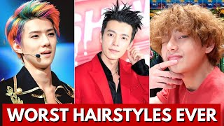 FAMOUS KPOP IDOLS WORST HAIRSTYLES PART 2 | MOST HANDSOME KPOP IDOLS 2024, #kpop