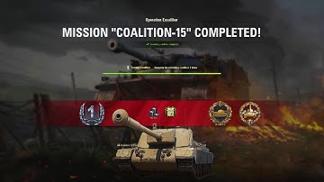 Excalibur Mission "Coalition-15"  - World of Tanks - El Halluf map - platoon with WoT_User_