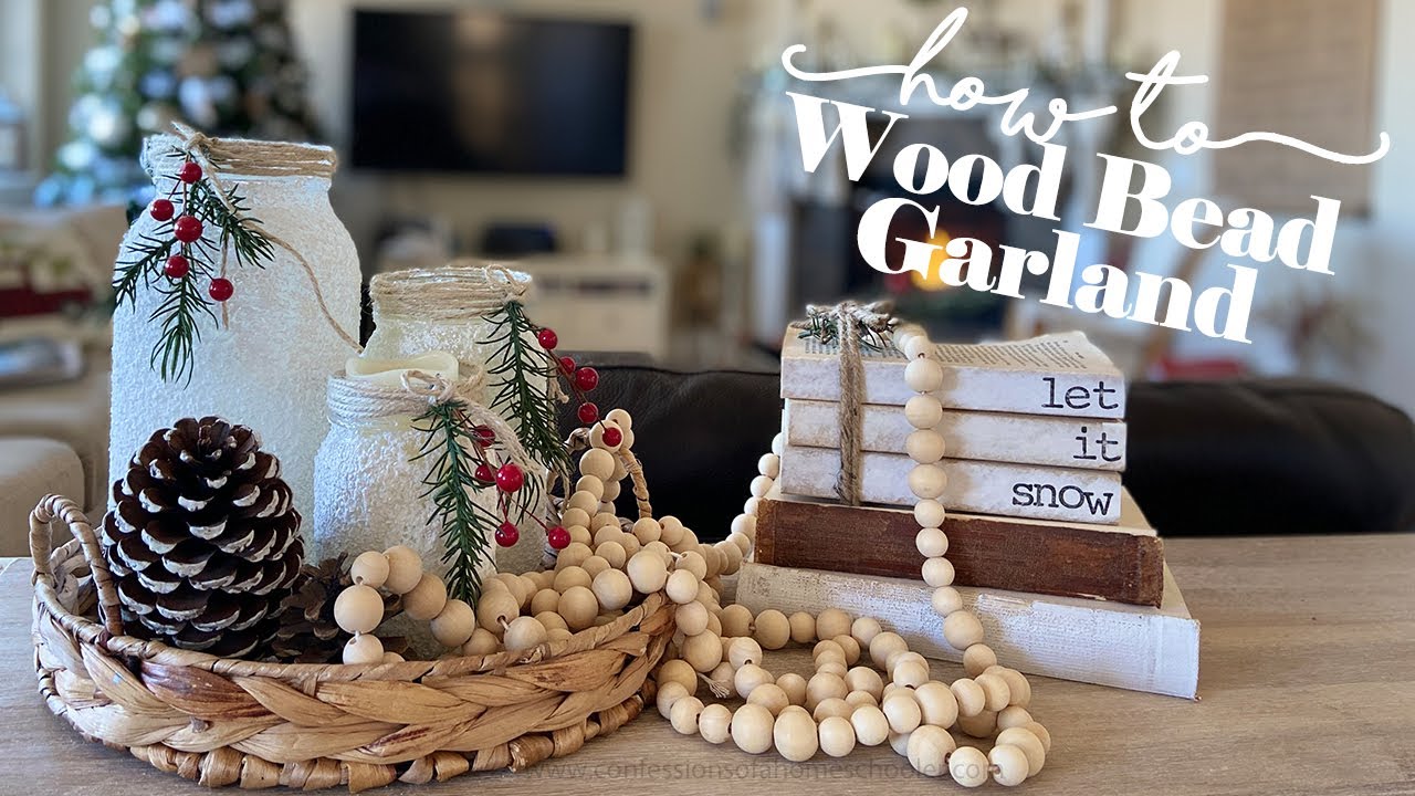 DIY Extra-Long Wood Bead Garland, 3 Ways • Ugly Duckling House