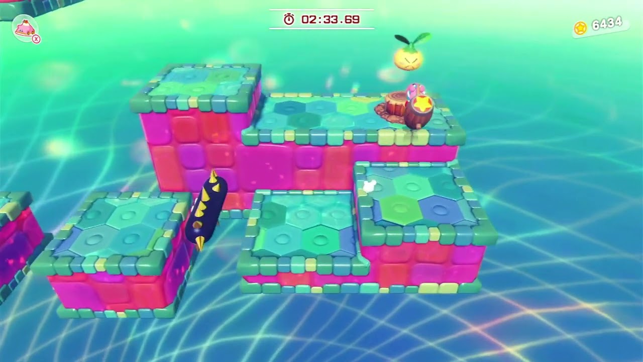 Kirby and the Forgotten Land - Hammer (Everbay Coast) Treasure Road in Under 45 Seconds