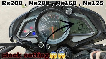 pulsar rs200,ns200,ns160.ns125 clock setting 😱😱