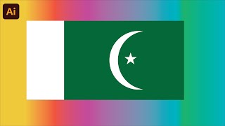 Create Pakistan Flag In Adobe IIIustrator 2024 screenshot 5
