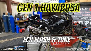 Gen 1 Busa VS 2017 up CBR 1000 Dyno BEFORE AND AFTER ECU Flash -MOORE MAFIA