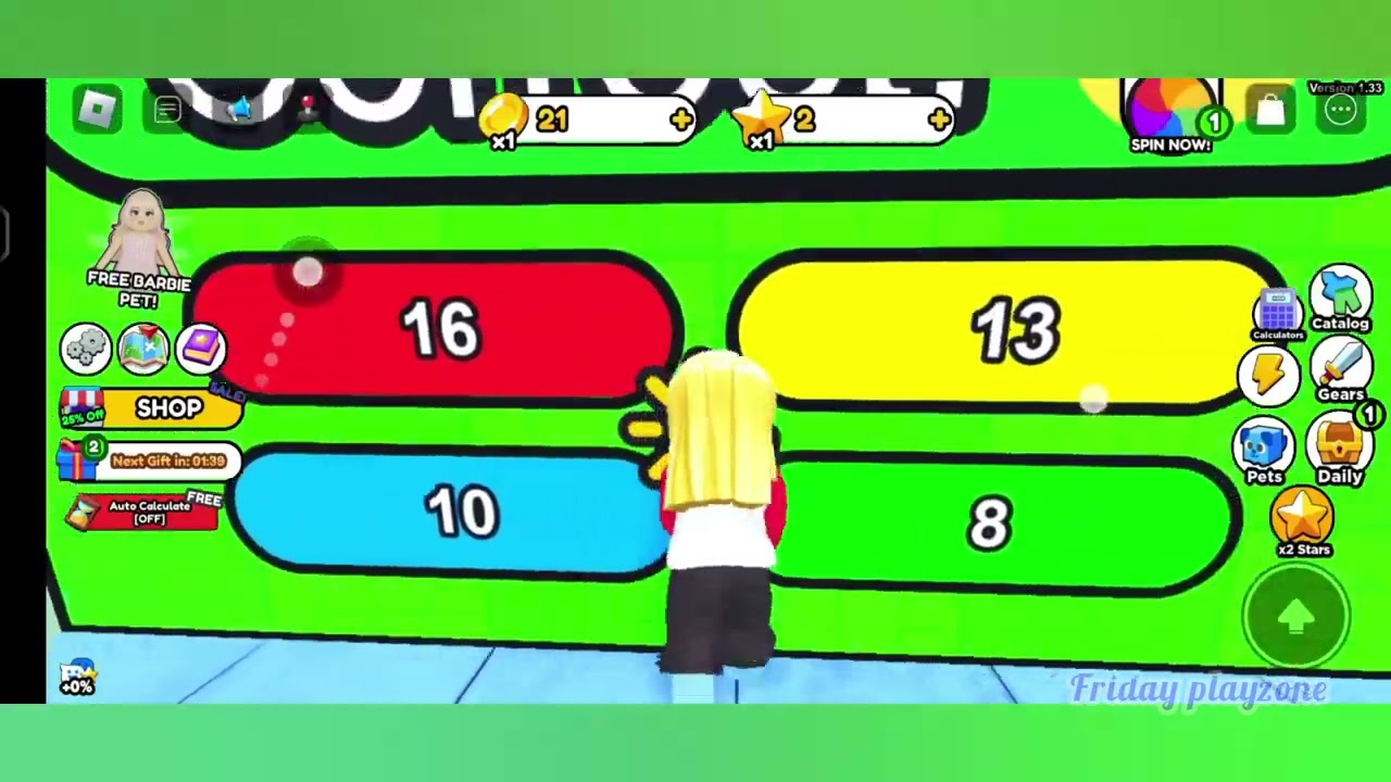 How to play math wall simulator game play in ROBLOX 