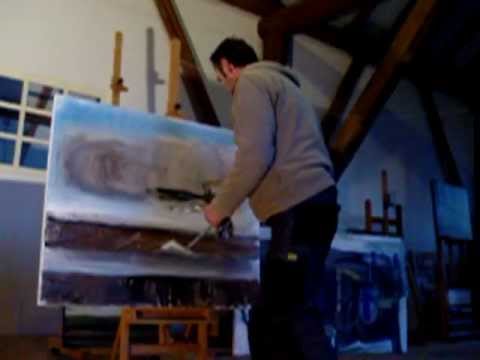 Ongekend Abstract landscape painting demo, acrylic, abstract landschap CK-25