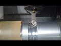 Steel turning demo with hypnotic chip flow  seco tools