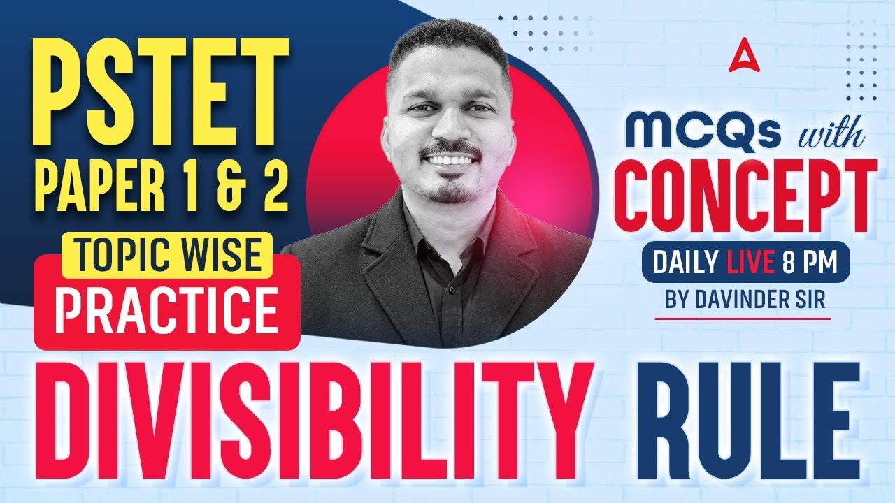 PSTET Paper 1 & 2 Maths Preparation 2026 | Divisibility Rules MCQ | Maths By Davinder Sir