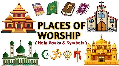 Places of Worship for Kids | Learn About Temples, Churches, Mosques & More | Holy Books and Symbols.