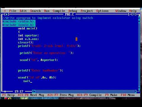 How to write program to implement calculator using switch case in C ...
