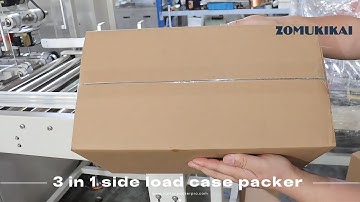 ZOMUKIKAI ZC-SL300 Automatic 3-in-1 Side Load Case Packer carton packaging machine
