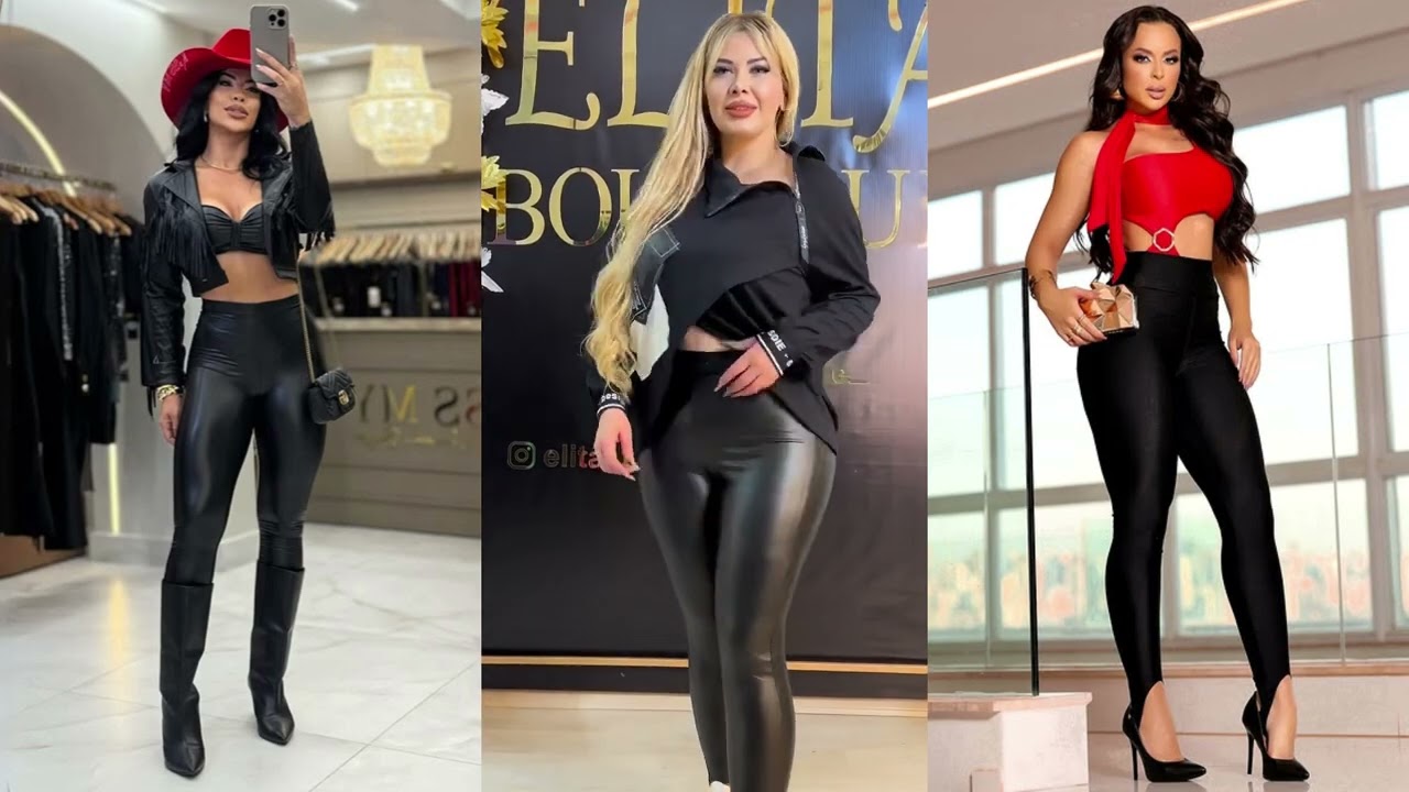 Office Ready in Leggings | Glossy & Confident in Shiny Leather Pants | Business Look GRWM