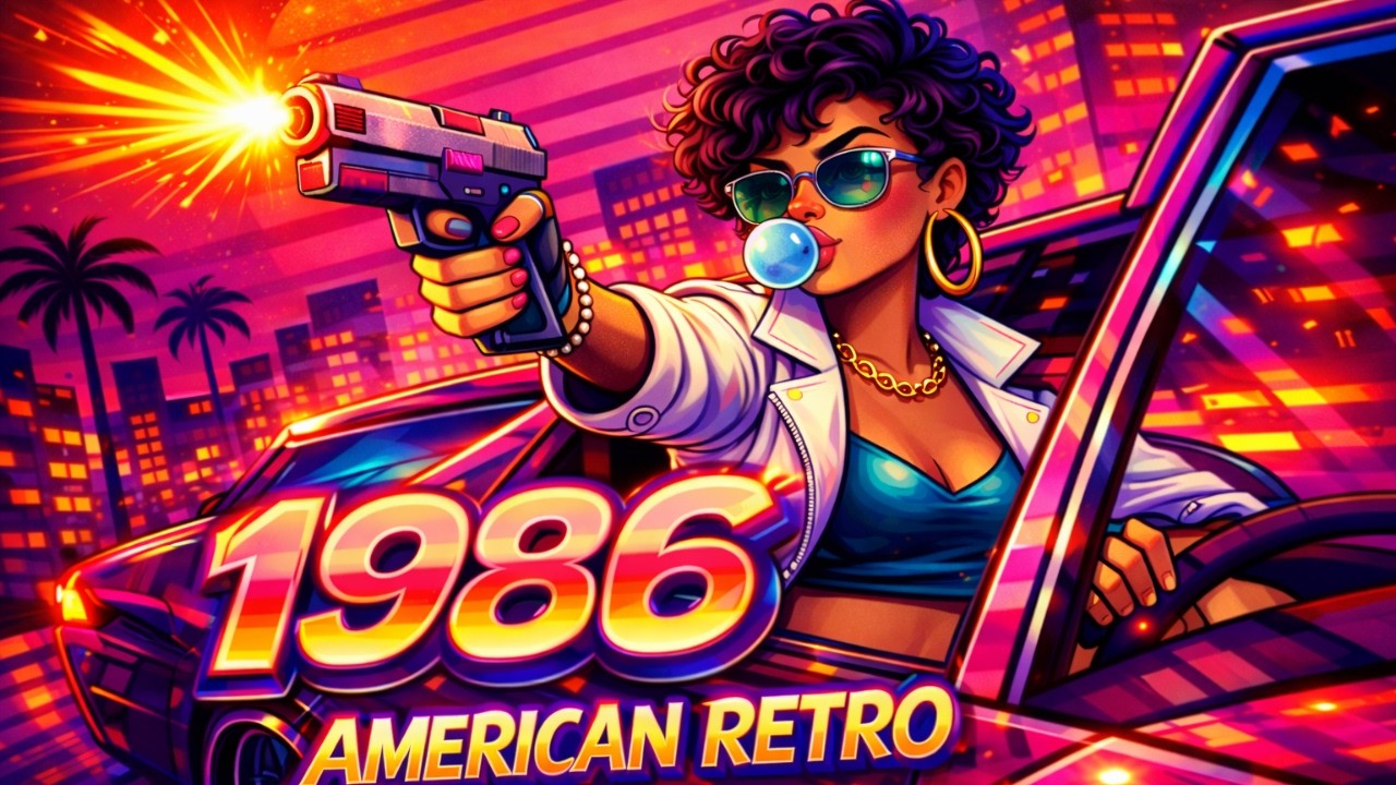 1986 American Retro 🌴 Neon Night Drive | Synthwave & Retro Chill Instrumental