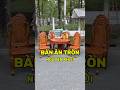 Bàn ăn tròn nguyên Khối gỗ gõ đỏ 6 ghế đẹp #banannguyenkhoi #banandep #banango #video #banancaocap