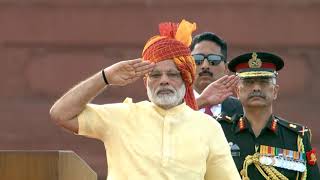 PM Modi unfurls the Tricolour flag at the ramparts of Red Fort on 71st Independence Day