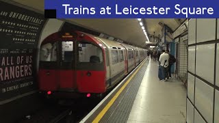 London Underground Northern and Piccadilly Line Trains At Leicester Square