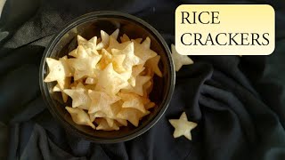 Rice Crackers | Senbei | Rice Crispy Snack Recipe|राइस क्रैकर्स | રાઈસ ના ક્રેકર્સ | Tea Time Recipe