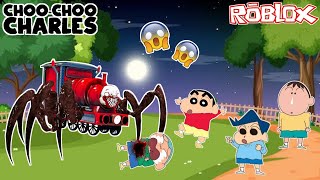 Shinchan vs choo choo charles 😱🔥 | shinchan and his friends playing choo choo charles in roblox 😂