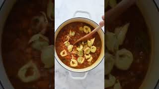 🥣 Minestrone Soup with Tortellini — The Ultimate One-Pot Comfort Meal!