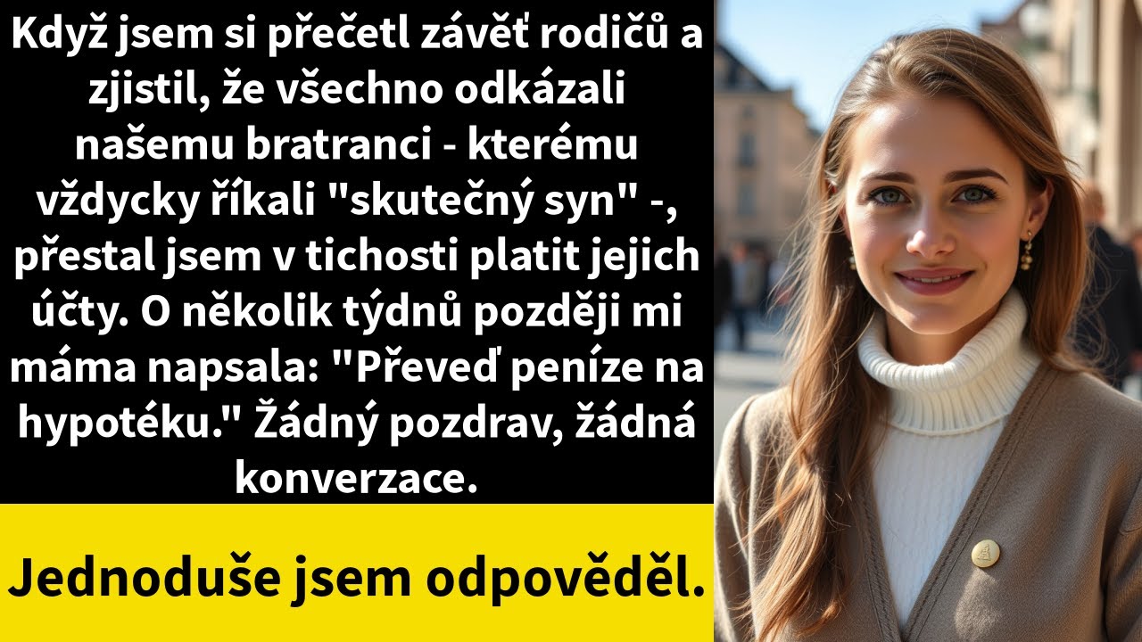 Zdědila jsem cizí život. Jedno kliknutí na tátově notebooku – dokument s názvem Závěť – a všechno, co jsem si myslela, že vím, bylo špatně. Dům mého dětství, jejich úspory, dokonce i babiččiny...