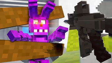 Bunker Base vs FNAF Animatronics - Teardown Mods Gameplay