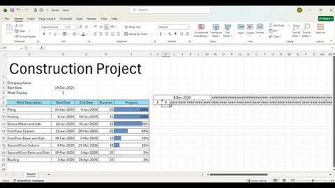 How to create Gantt Chart for Scedule with Excel (Full Video)